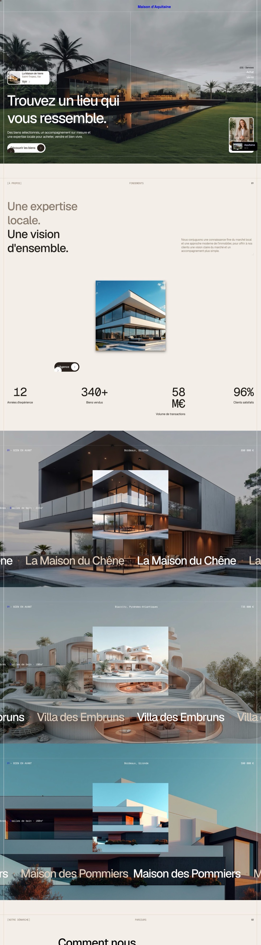 Aperçu du site Maison d'Aquitaine