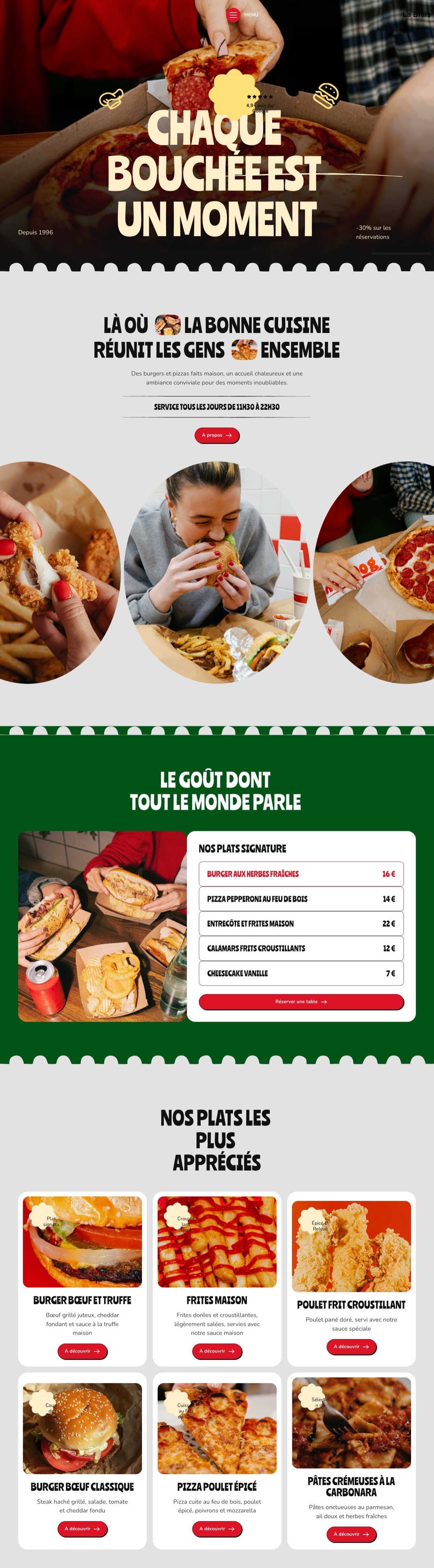 Aperçu du site La Braise